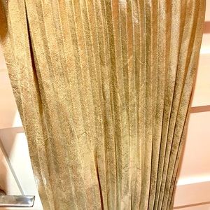 Gold shimmery long skirt - size 10